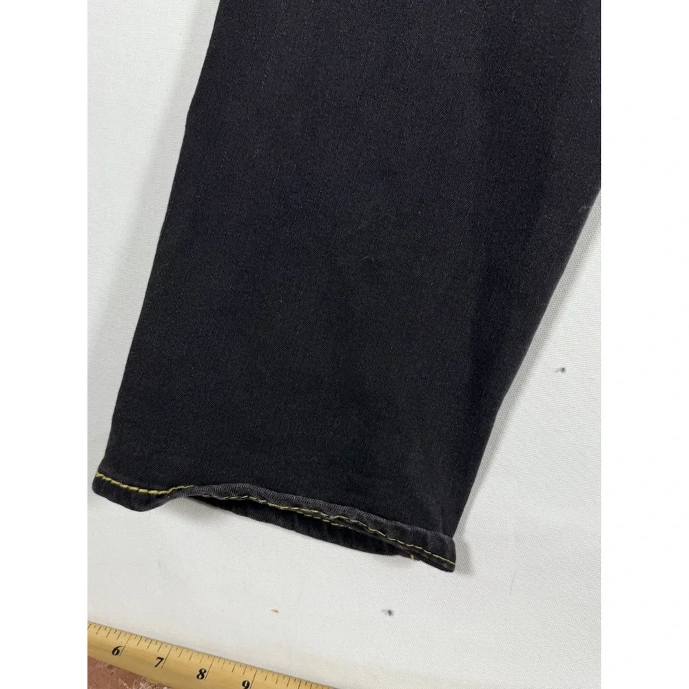 True Religion Geno Big T Flap Relaxed Slim Stretch Jeans Mens 36x32 Black